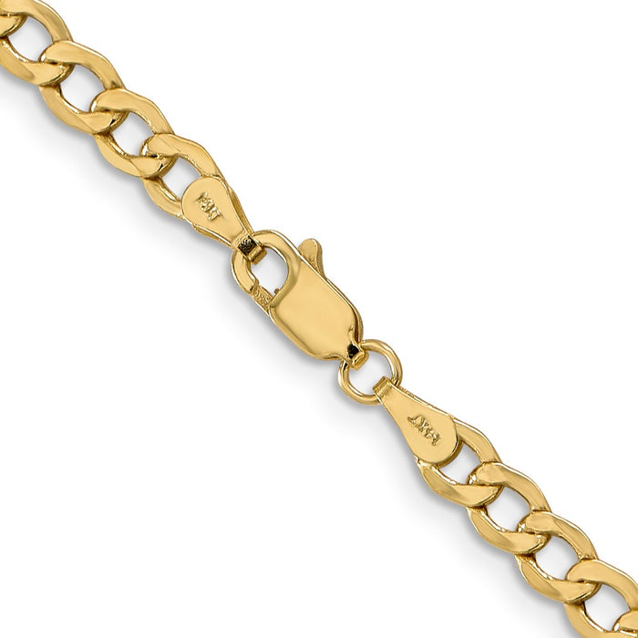 Buy Stylish 28-Inch 4.3mm 14K Gold Semi-Solid Curb Chain - Affordable Luxury-3