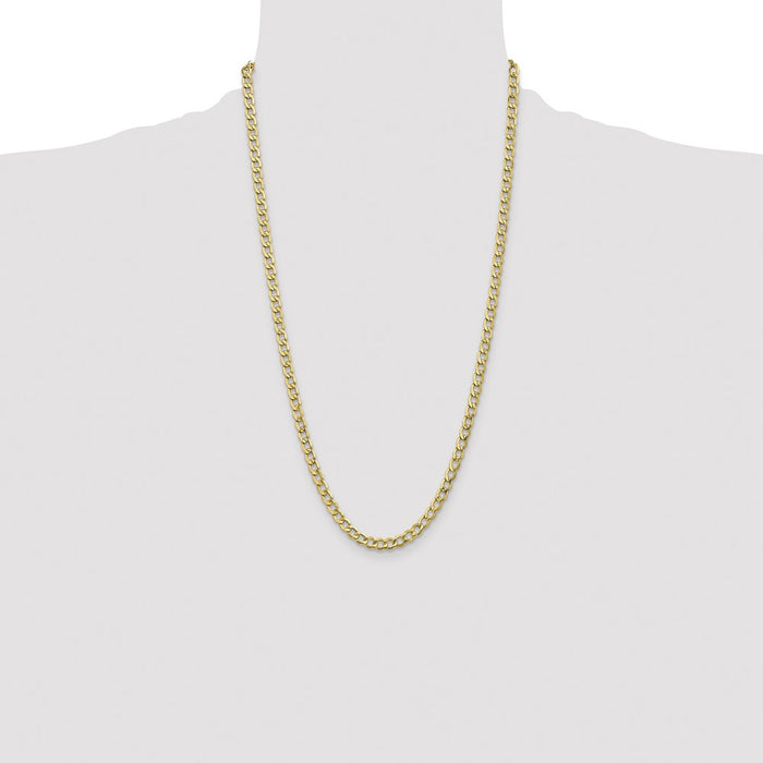 Buy Stylish 14K Gold 26-Inch 5.25mm Curb Chain - Luxury Lobster Clasp-4