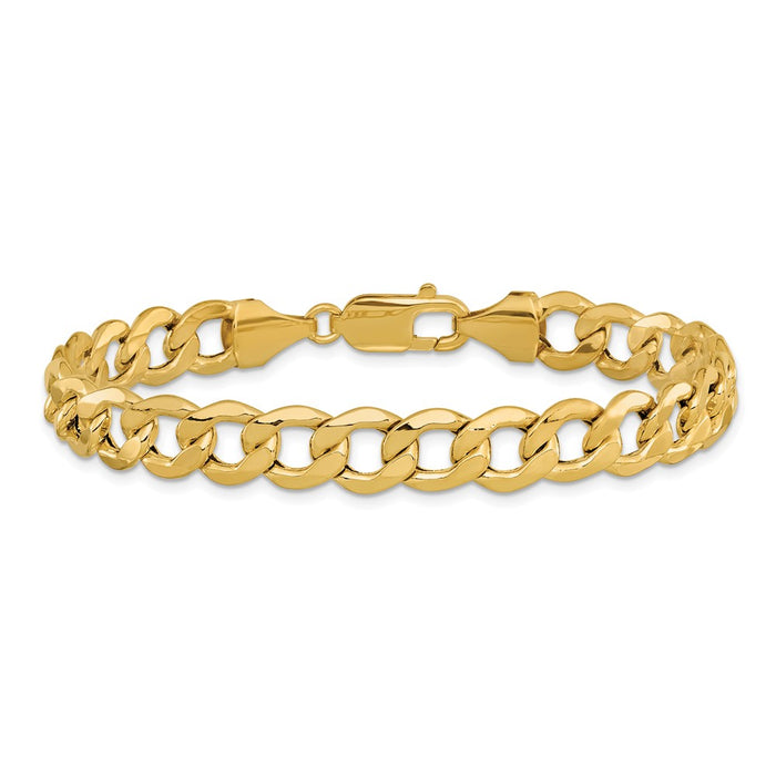 Exclusive 14K Gold 8-Inch 9mm Curb Bracelet - Stylish & Affordable Luxury-2