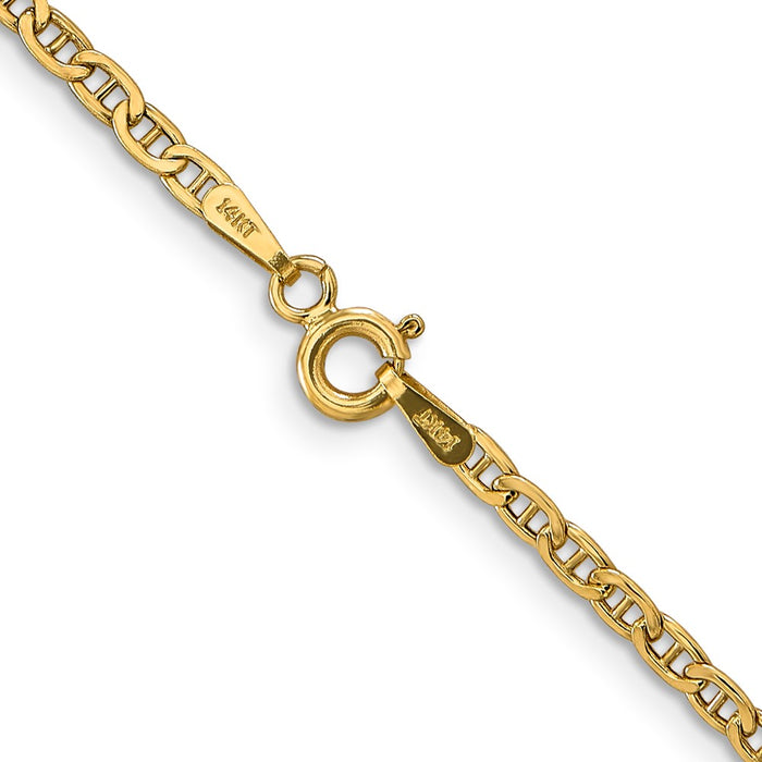 Buy Stylish 14K Gold 18-Inch Anchor Chain - 2.4mm, Affordable Luxury-3
