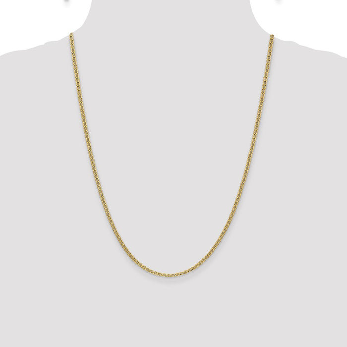 Buy 14K Gold 24-Inch 2.4mm Anchor Chain - Stylish & Affordable Luxury Jewelry-4