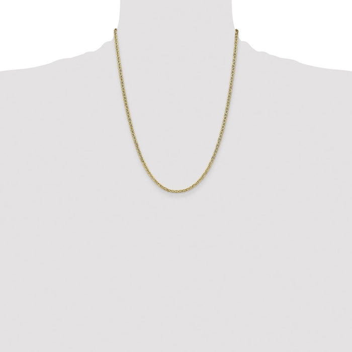 Buy 14K Gold 22-Inch 3.2mm Semi-Solid Anchor Chain - Stylish Luxury Accessory-4
