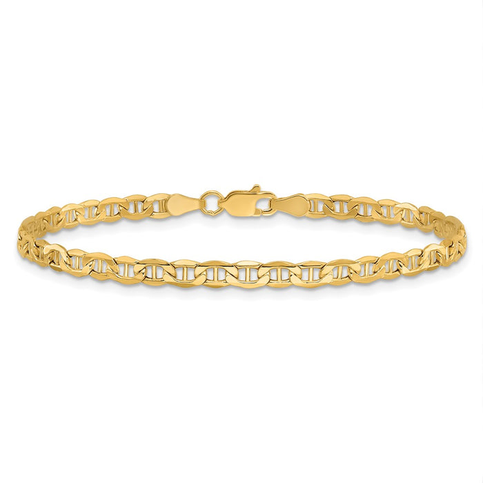 Shop Stylish 14K Gold 9-Inch Semi-Solid Anchor Anklet - 3.2mm Luxury Design-3