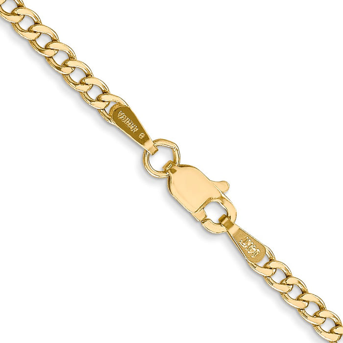Shop 14K Gold 24-Inch 2.5mm Curb Chain - Stylish & Affordable Luxury Jewelry-3