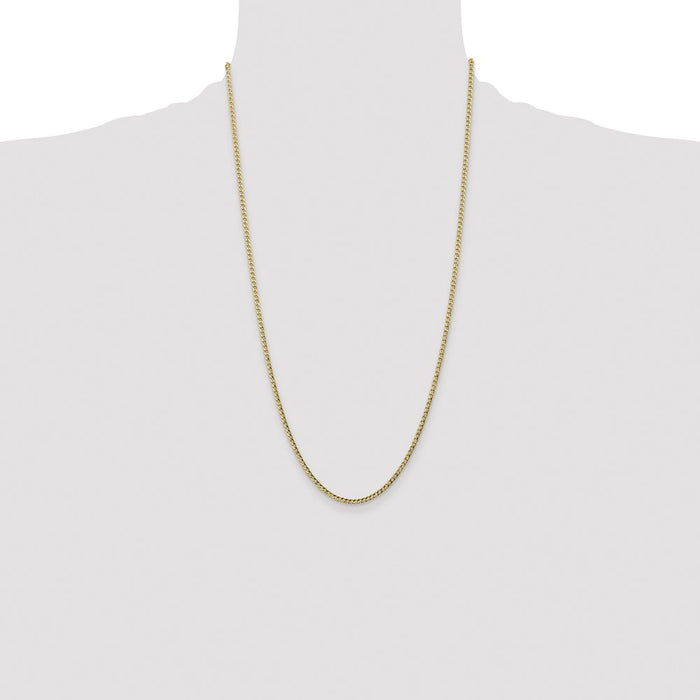 Shop Stylish 14K Gold 26-Inch 2.5mm Semi-Solid Curb Chain - Luxury Look-4
