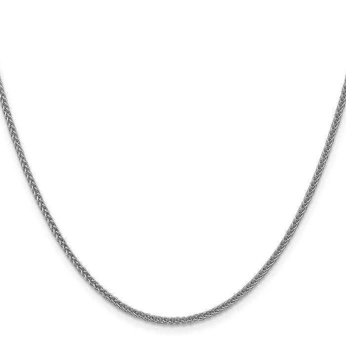 Shop Exclusive 14K White Gold 22-Inch Wheat Chain - Stylish 2mm Design!-2