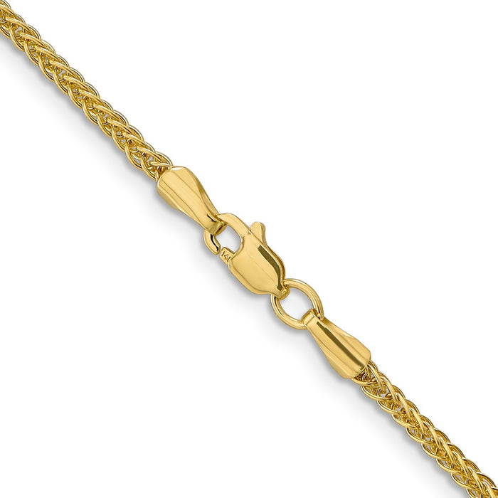 Shop 14K Gold 20-Inch 2mm Wheat Chain - Stylish Semi-Solid Design, Luxury Value!-3