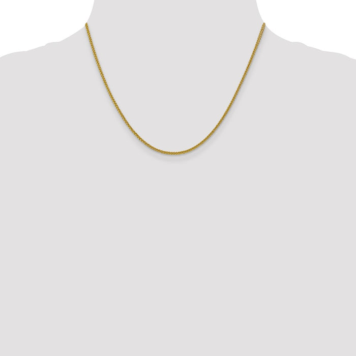 Shop Exclusive 14K Gold 18-Inch 2mm Wheat Chain - Stylish & Affordable Luxury-4