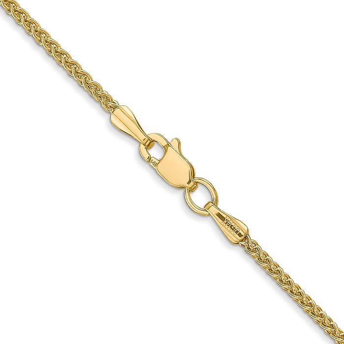 Shop Exclusive 14K Gold 18-Inch Semi-Solid Wheat Chain, Stylish 1.55mm Design-3