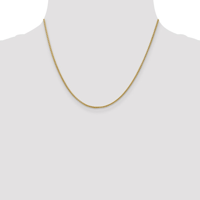 Shop Exclusive 14K Gold 18-Inch Semi-Solid Wheat Chain, Stylish 1.55mm Design-4