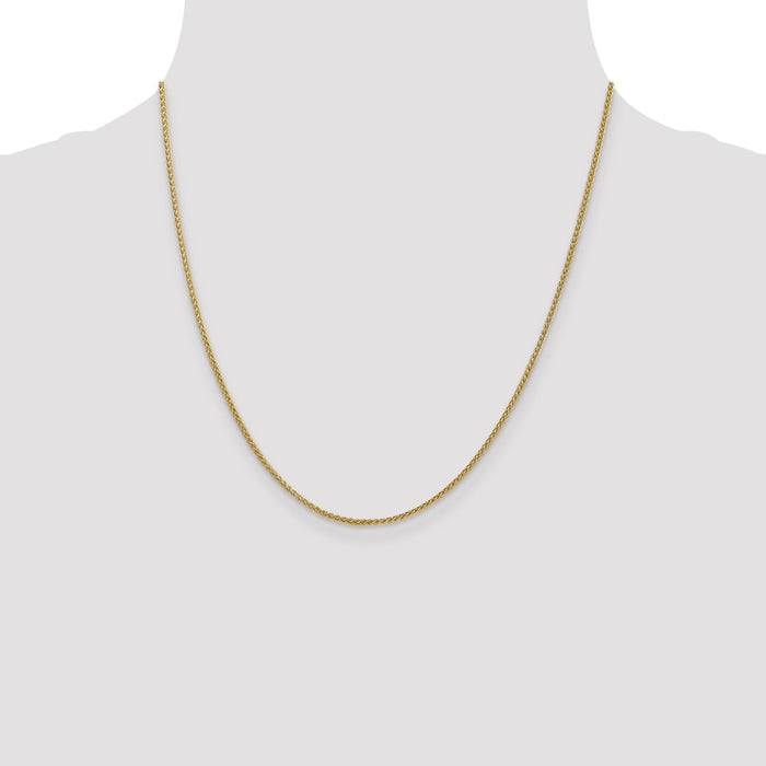 High-Quality 14K Gold 20-Inch Wheat Chain, 1.55mm - Stylish & Affordable!-4