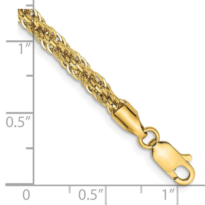 Shop Stylish 14K Gold 7-Inch Diamond-Cut Semi-Solid Chain - 3.3mm-2