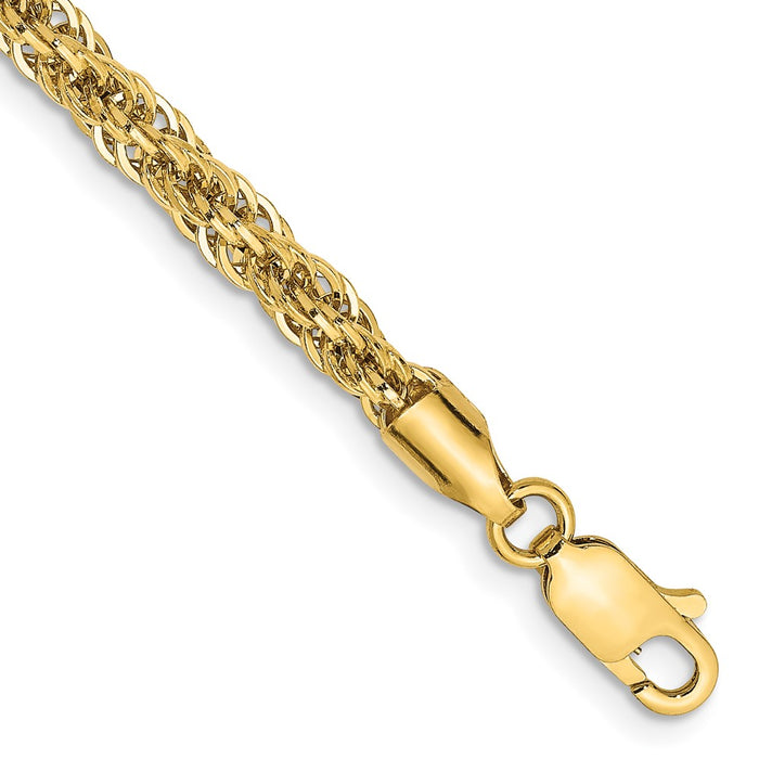 Shop Stylish 14K Gold 7-Inch Diamond-Cut Semi-Solid Chain - 3.3mm-1