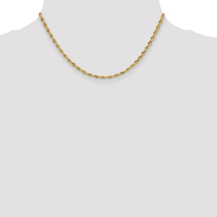 Exclusive 14K Gold 16-Inch 3mm Rope Chain - Stylish & Affordable Luxury-4