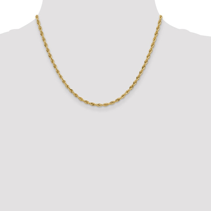 Exclusive 14K Gold 18-Inch 3mm Rope Chain - Stylish & Affordable Luxury!-4