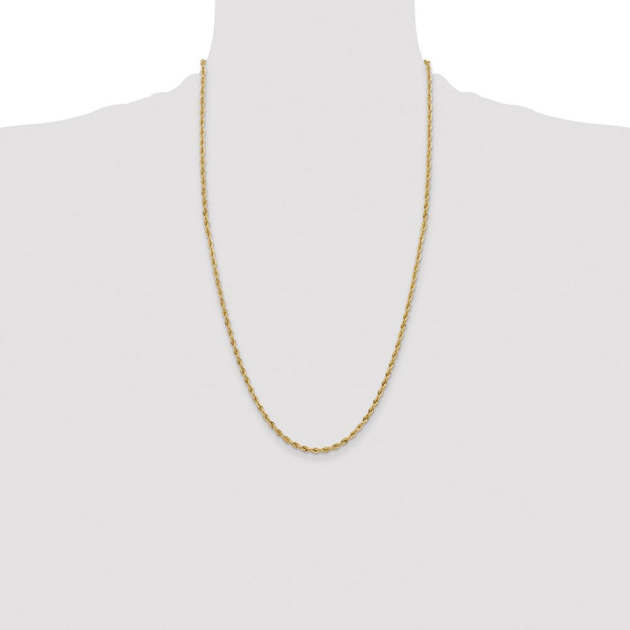 Exclusive 14K Gold 26-Inch 3mm Rope Chain - Stylish & Affordable Luxury!-4