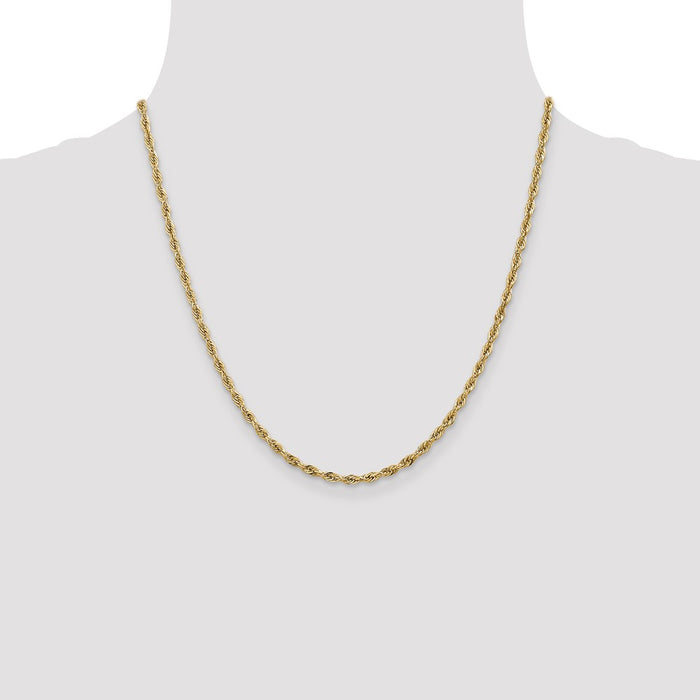 Shop Exclusive 14K Gold 20-Inch 2.8mm Semi-Solid Rope Chain - Affordable Luxury-4