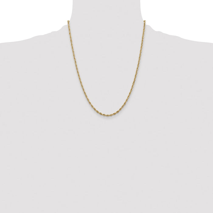 Shop Stylish 14K Gold 22-Inch 2.8mm Rope Chain - Luxury Design & Quality-4