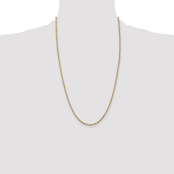 High-Quality 14K Gold 26-Inch 2.8mm Rope Chain - Stylish & Affordable!-4