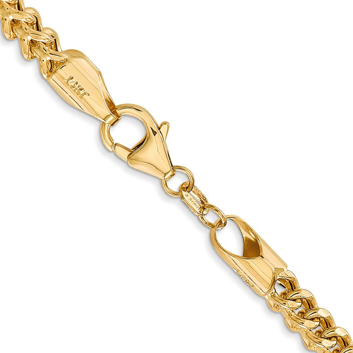 Shop 14K Gold 18-Inch 3.7mm Franco Chain - Stylish & Durable Lobster Clasp-3
