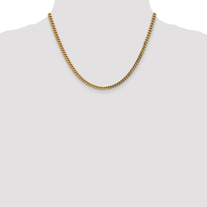 Shop 14K Gold 18-Inch 3.7mm Franco Chain - Stylish & Durable Lobster Clasp-4