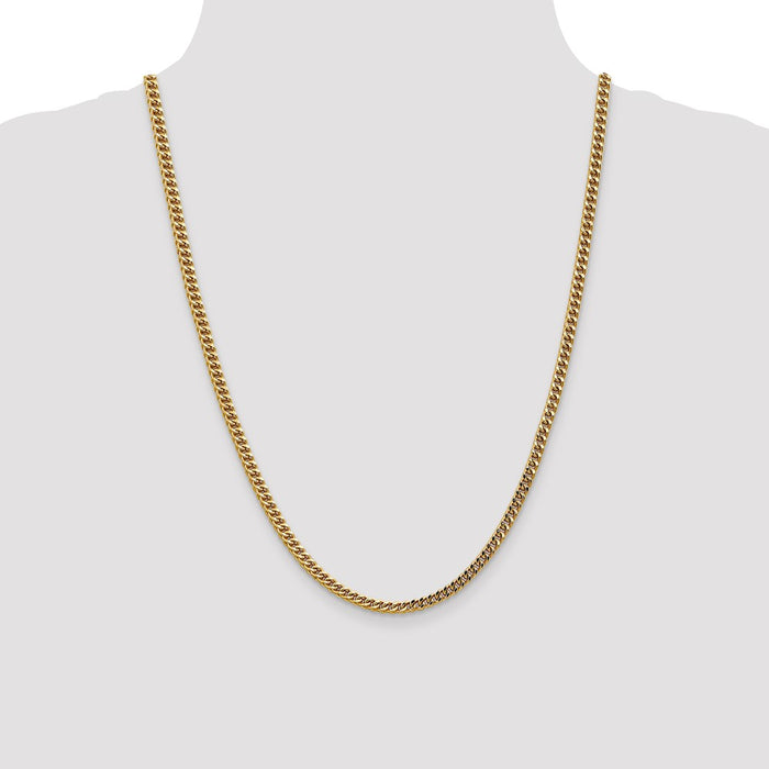 Shop Stylish 24-Inch 14K Gold Franco Chain - 3.7mm, Elegant Lobster Clasp-4