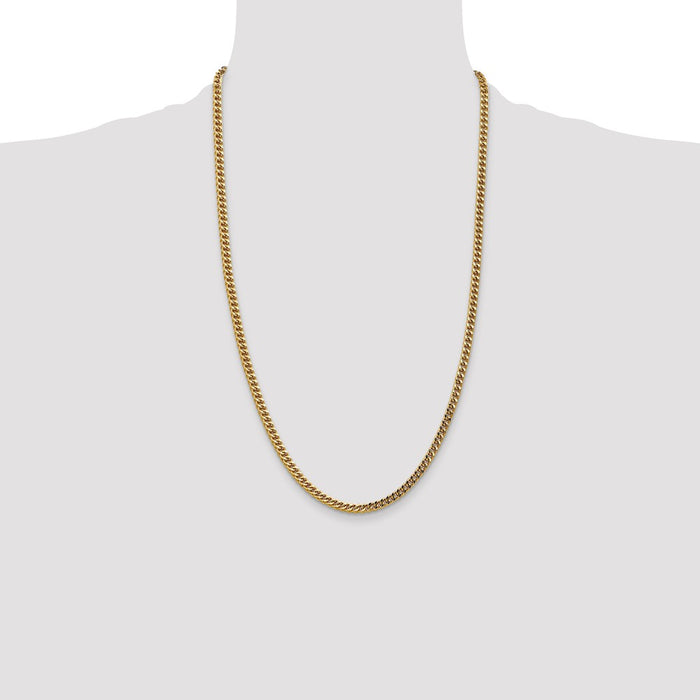 Shop 14K Gold 26-Inch Franco Chain, 3.7mm, Stylish Lobster Clasp - Luxury!-4