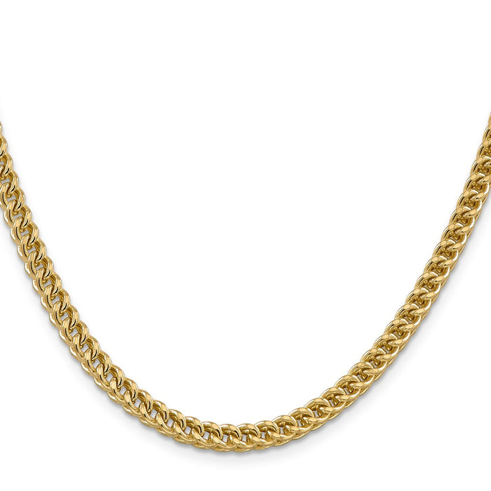 Order Stylish 14K Gold 24-Inch Franco Chain, 4.5mm, Elegant Lobster Clasp-2