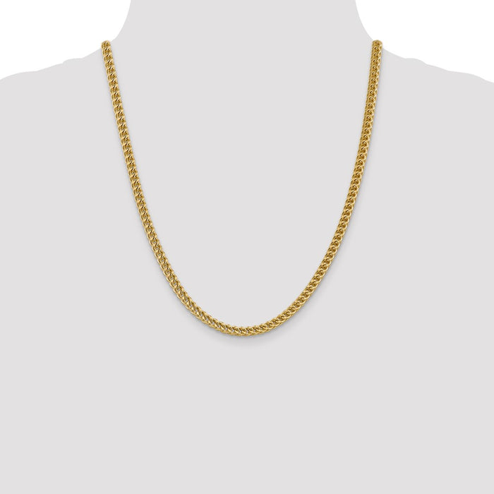 Buy Exclusive 14K Gold 22-Inch 4.5mm Franco Chain - Stylish Lobster Clasp-4