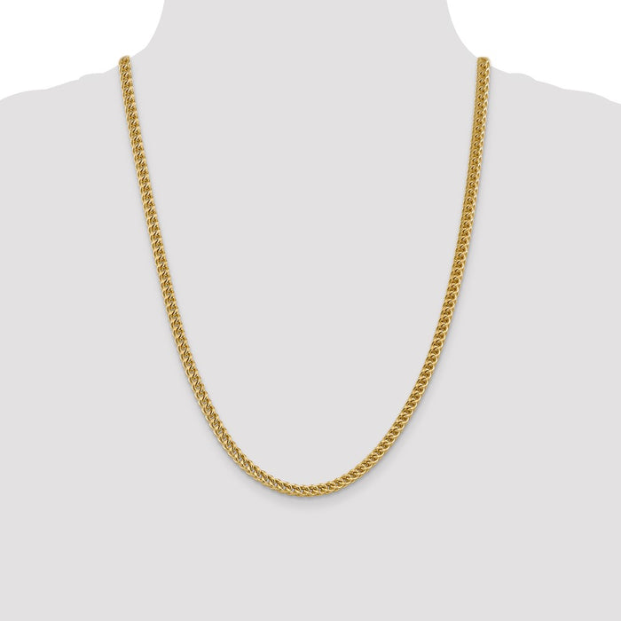 Order Stylish 14K Gold 24-Inch Franco Chain, 4.5mm, Elegant Lobster Clasp-4