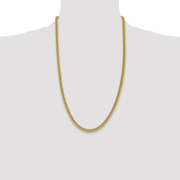 High-Quality 14K Gold 26-Inch 4.5mm Franco Chain - Stylish & Durable!-4