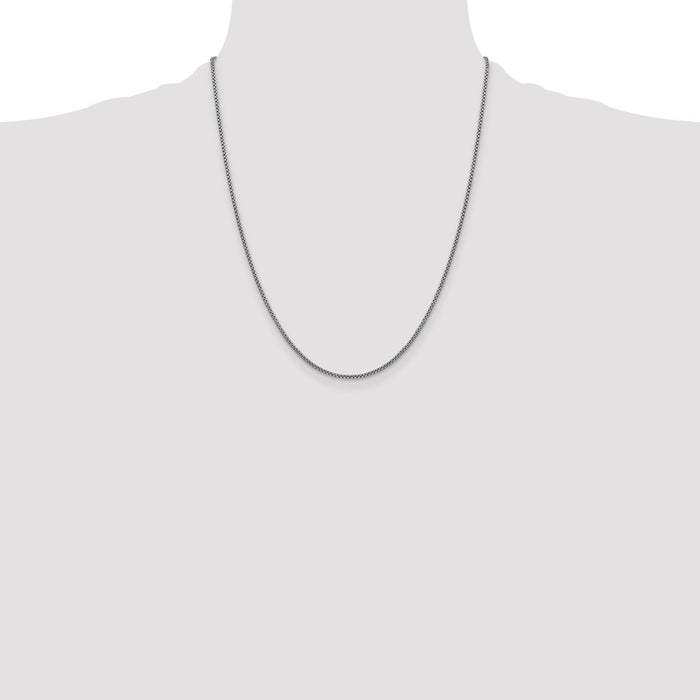 Exclusive 14K White Gold 22-Inch 1.5mm Box Chain - Stylish & Affordable-4