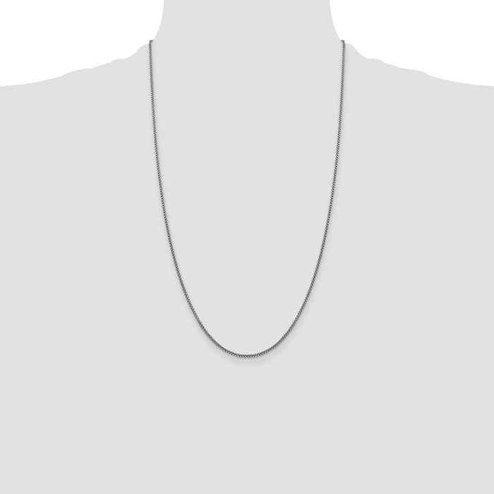 Exclusive 14K White Gold 26-Inch 1.5mm Box Chain - Stylish & Affordable!-4