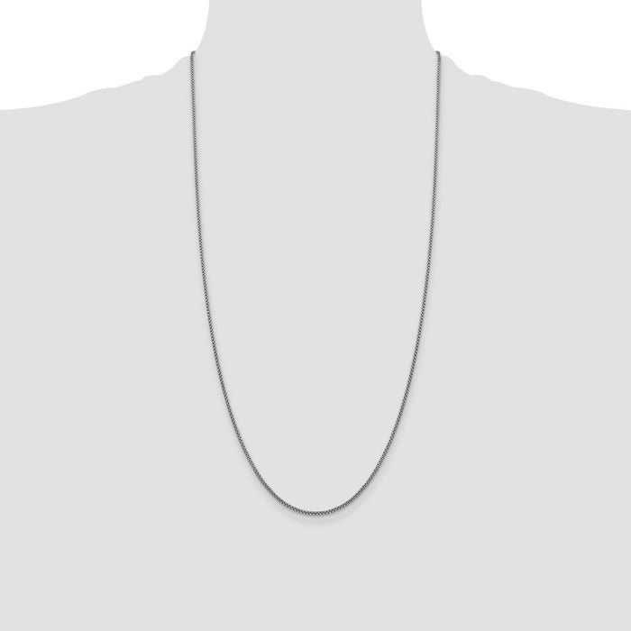 Shop Stylish 28-Inch 14K White Gold Box Chain - 1.5mm, Affordable Luxury-4
