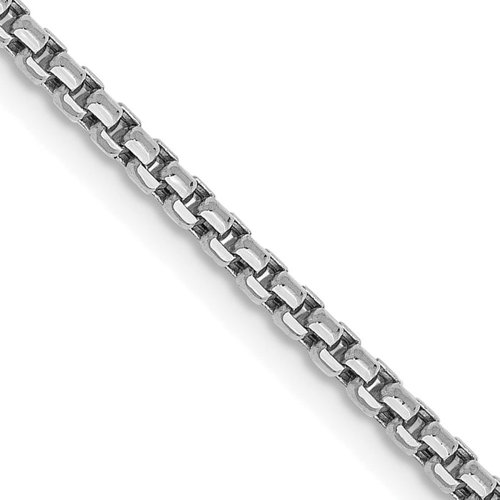 Buy Stylish 14K White Gold 26-Inch Round Box Chain - 1.75mm Value!-1