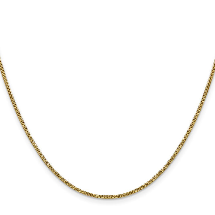 Buy 14K Gold 30-Inch Semi-Solid Round Box Chain - Stylish 1.5mm Design-2