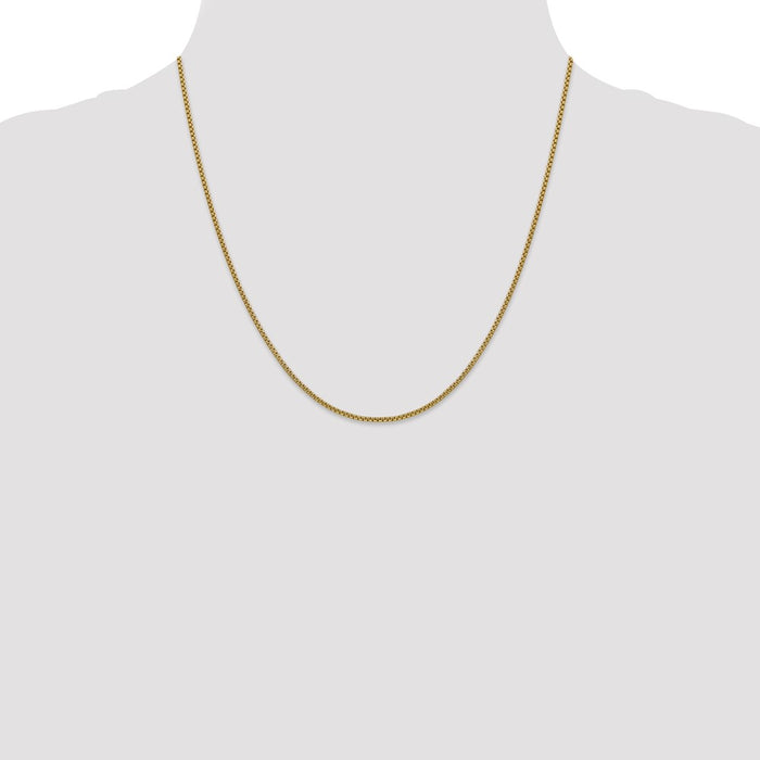 Shop 14K Gold 20-Inch 1.5mm Box Chain - Stylish Semi-Solid Luxury Jewelry-4