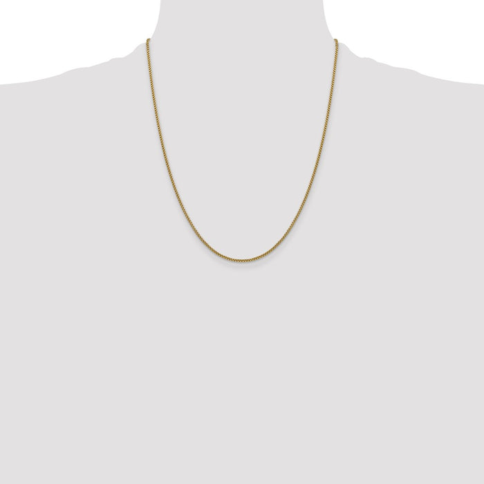 Shop Stylish 14K Gold 22-Inch 1.5mm Semi-Solid Round Box Chain - Luxury Value!-4
