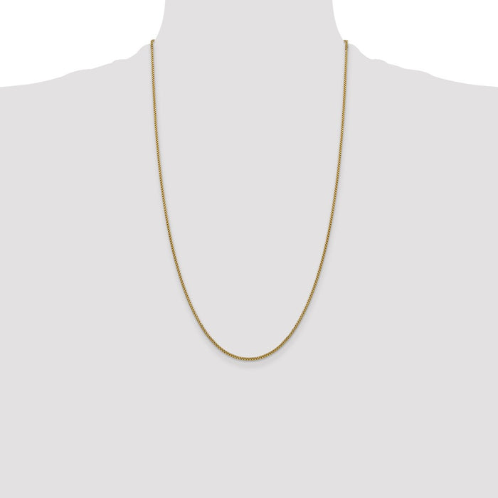 Buy Stylish 14K Gold 26-Inch 1.5mm Round Box Chain with Lobster Clasp-4