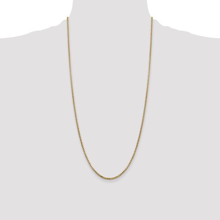 Shop Exclusive 14K Gold 28-Inch 1.75mm Box Chain - Stylish & Affordable!-4
