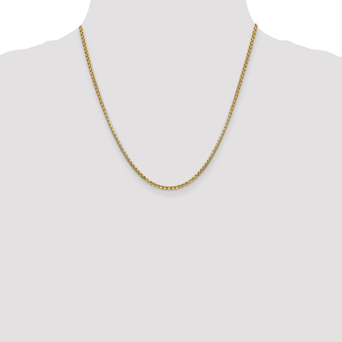 High-Quality 20-Inch 14K Gold Box Chain 2.45mm - Stylish & Affordable Option!-4