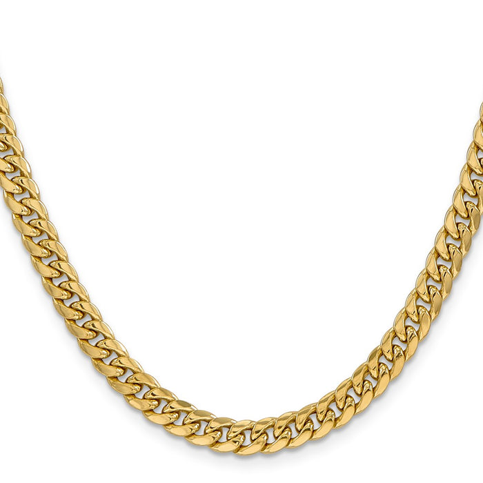 Shop 14K Gold 26-Inch 6mm Miami Cuban Link Chain - Stylish & Affordable Jewelry-2