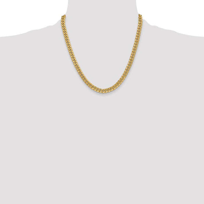 Shop Exclusive 14K Gold 20-Inch 6mm Semi-Solid Miami Cuban Chain | Stylish Value-4
