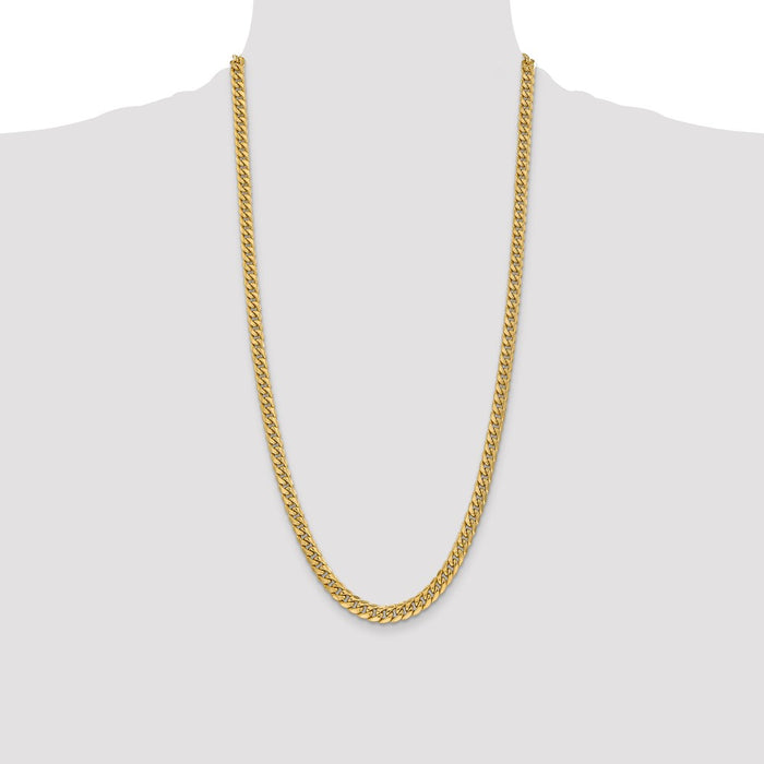 Shop 14K Gold 28-Inch 6mm Miami Cuban Link Chain - Luxury at an Affordable Price!-4