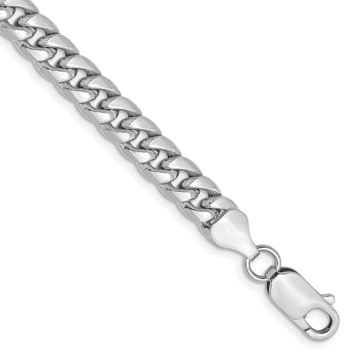 Buy Stylish 14K White Gold 6mm Semi-Solid Miami Cuban Link Chain - Affordable Luxury-1