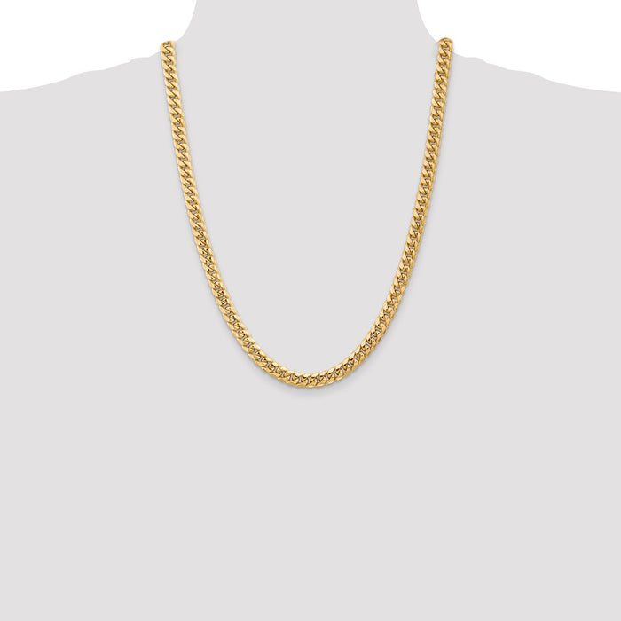 Buy 14K Gold 24-Inch Miami Cuban Chain 6.75mm - Stylish & Affordable Luxury-4