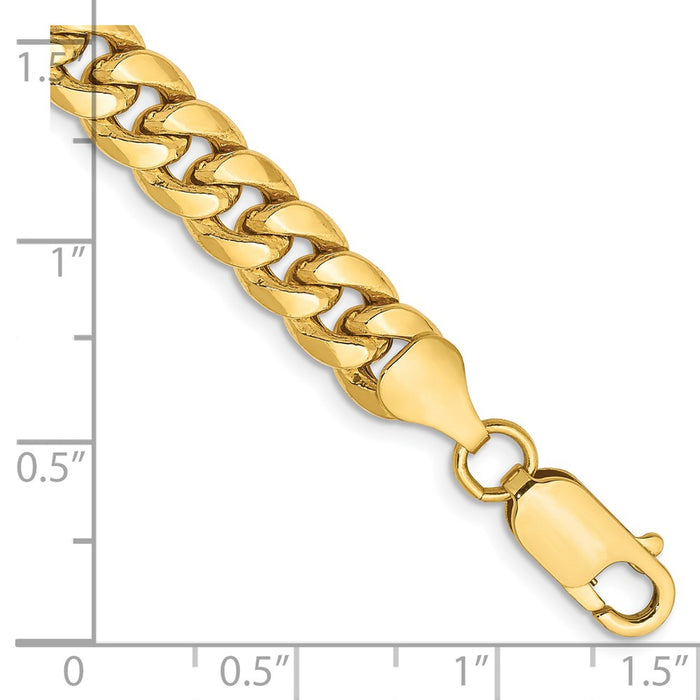 Shop Luxury 14K Gold 8-Inch 6.75mm Semi-Solid Miami Cuban Link Bracelet-2
