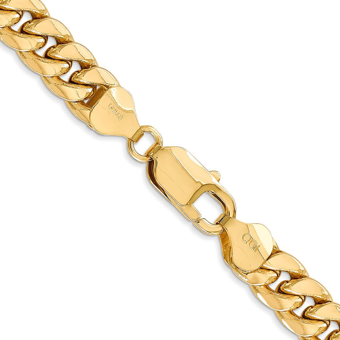 Buy Stylish 30-Inch 14K Gold Miami Cuban Chain - 7.3mm Semi-Solid Design-3