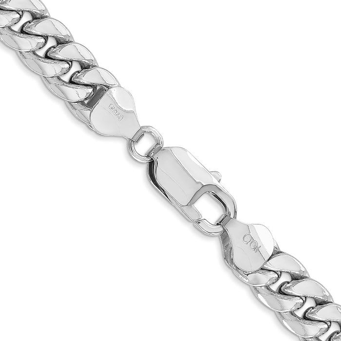 Shop Stylish 14K White Gold 7.3mm Semi-Solid Miami Cuban Link Chain-3