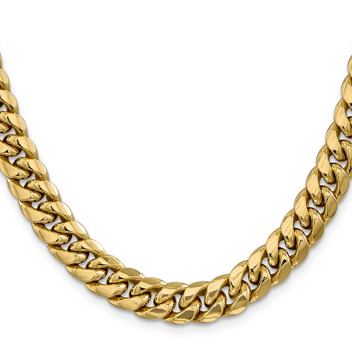Buy 14K Gold 20-Inch Miami Cuban Chain - 9.3mm Luxury Design, Stylish!-2